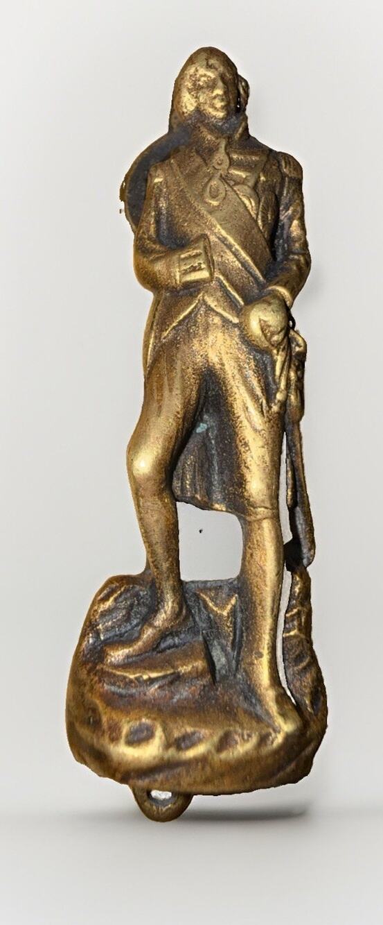 Antique Early 1900’s Lord Horacio Nelson Brass 4” Door Knocker